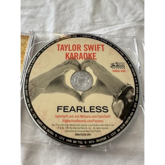 Taylor Swift Fearless Karaoke 2 CD/DVD ORIGINAL 2009 Big Machine Love Story OOP! - Picture 6 of 6